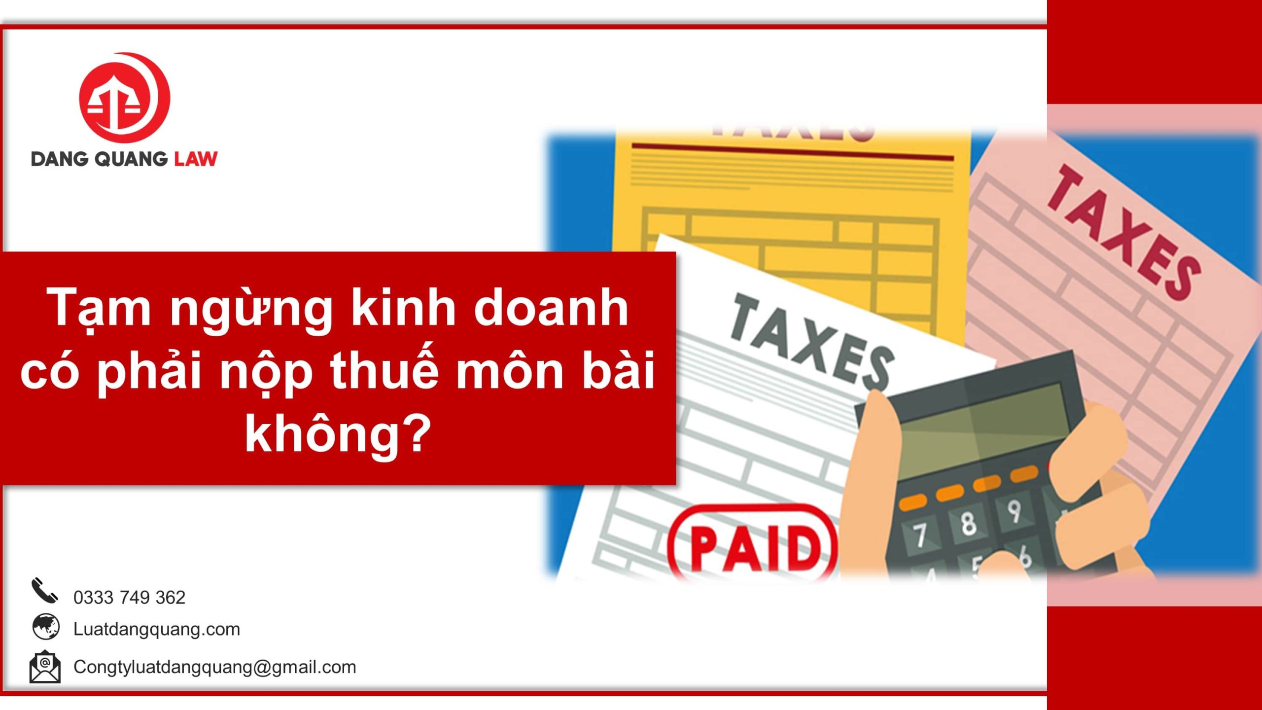 Tạm ngừng kinh doanh có phải nộp thuế môn bài không?