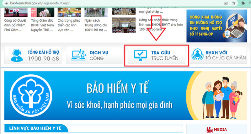 Tra giá trị sử dụng thẻ BHYT trên website Bảo hiểm xã hội Việt Nam